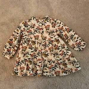 Sezane Floral Kids Dress - Corduroy 4T